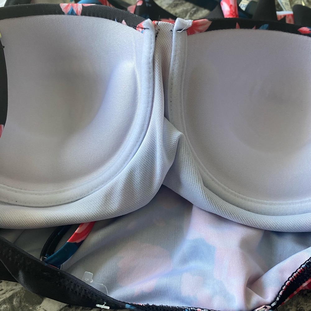 Bathing suit Top Size L Strapless Floral - Picture 9 of 13